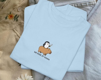 Capybara Shirt | Capybara T-Shirt | Capybara Gift | Meme Shirt | Animal Lover Gift | Capybara Penguin T-shirt | We Ride At Dawn