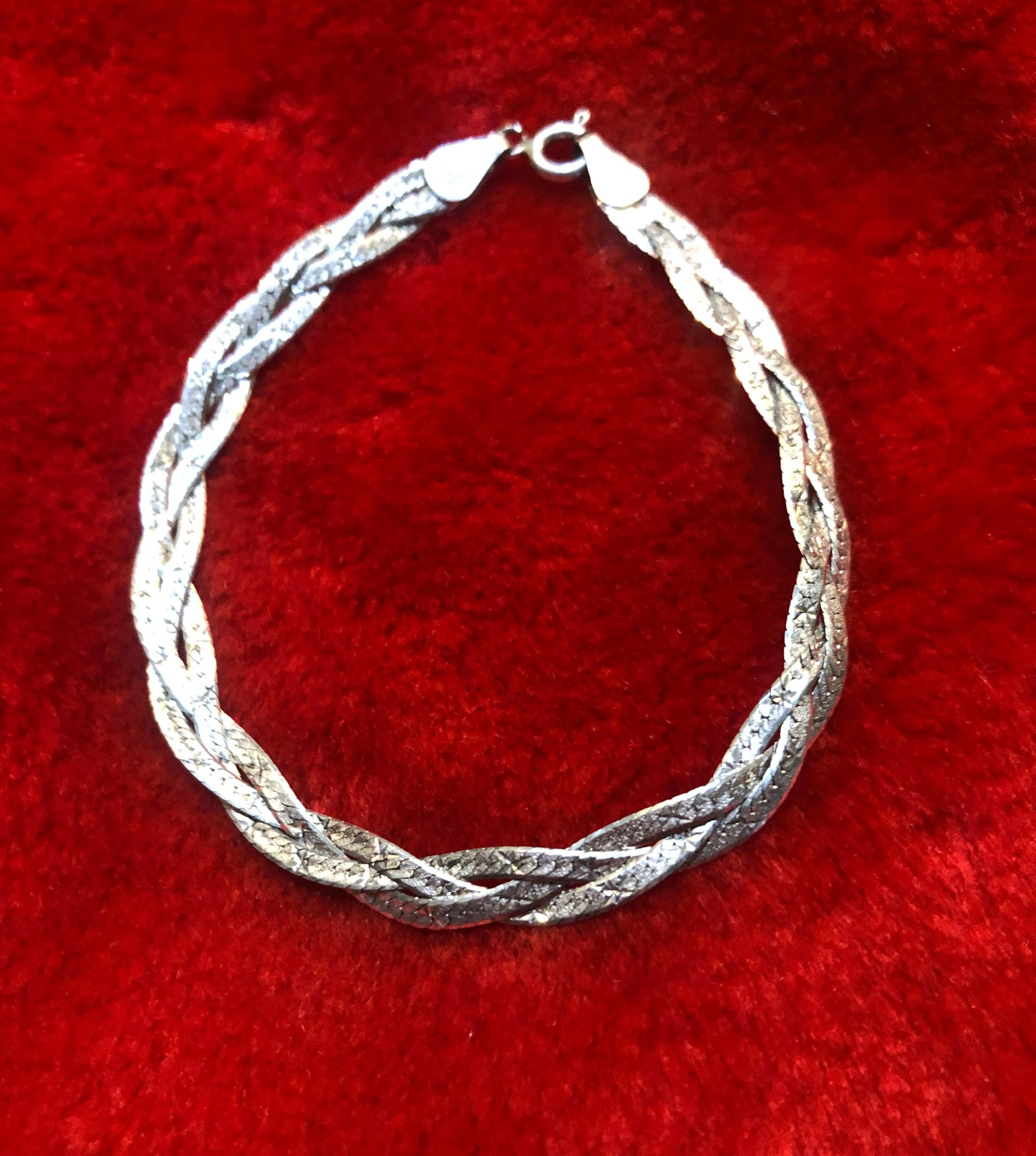 Vintage Sterling Silver Italian Bracelet - Etsy