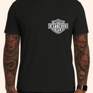 Camiseta gráfica de ciclismo "Motor Emptiness" - Camiseta unisex de música motera y urbana