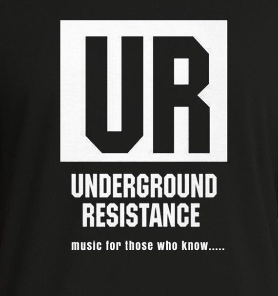 UNDERGROUND RESISTANCE ご存知の方へ… | ユニセックス ブラック グラフィック シャツ テクノ デトロイト テクノ