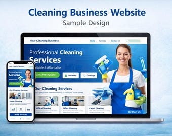 Custom Cleaning Service Site | Affordable Professional Business Website