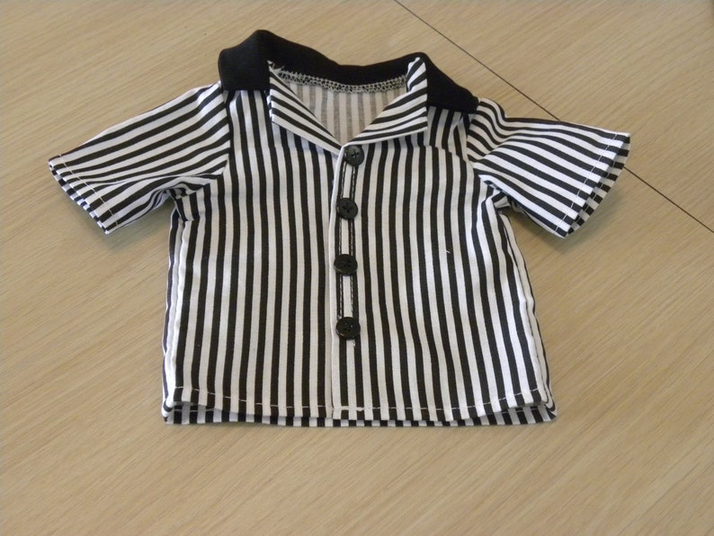 Black and White Referee Uniform designed to fit 18 dolls image 3