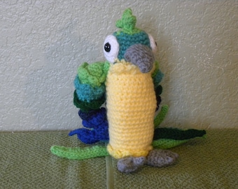 Colorful Crochet Parrot