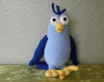 Burton the Blue Bird Häkeltier