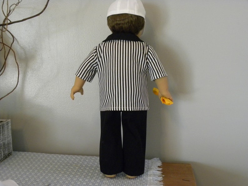 Black and White Referee Uniform designed to fit 18 dolls image 2