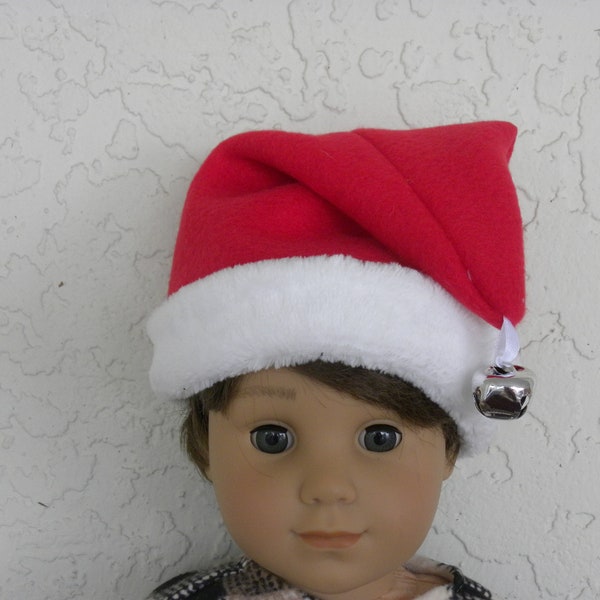Red Santa Hat created for 18" dolls