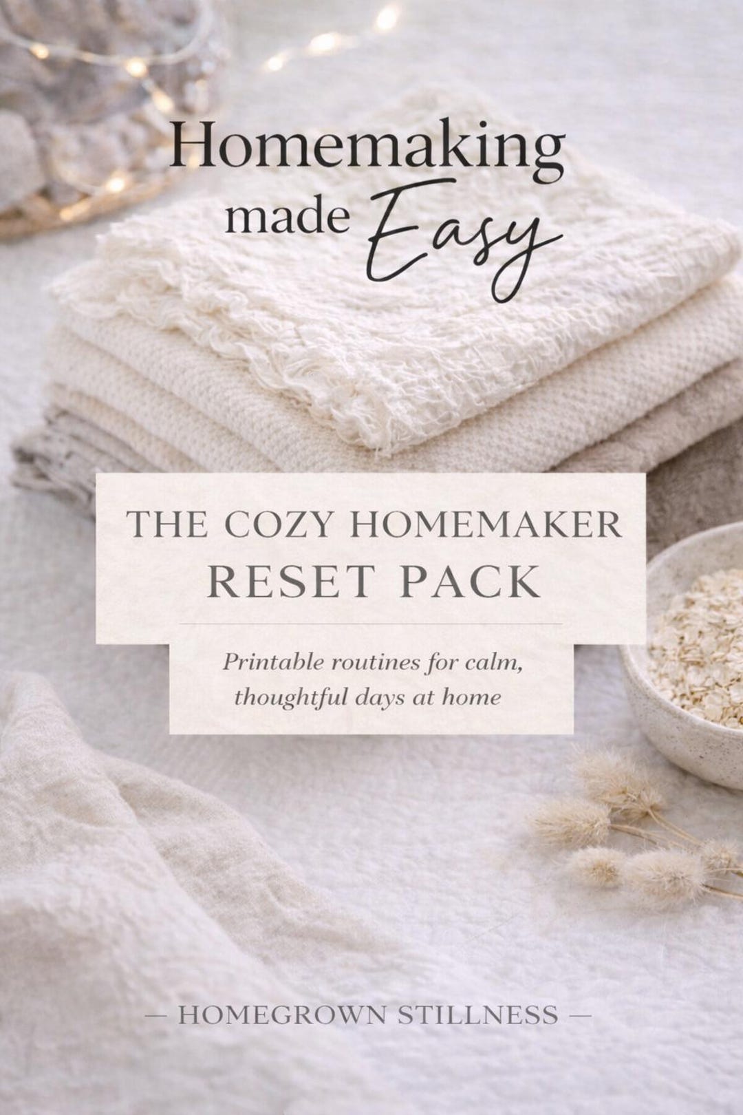 The Cozy Homemaker Reset Pack | Printable Home Reset Routines for Calm ...
