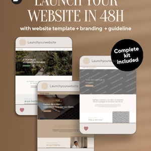 Showit Website-Kit – Erstellen Sie Ihre professionelle Website in 48 Stunden, inklusive Mini-Branding und Vorlage | Keine Programmierkenntnisse erforderlich | Vollständig editierbar (Französisch)