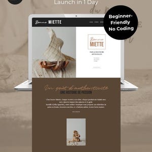 Showit Website Template for Bakery, Coffee Shops, Local restaurants, Farmers market, Artisan Food  —  Warm, Rustic Design | Instant Download