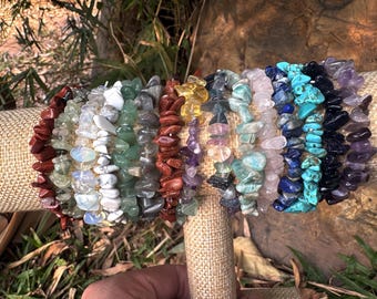 Bracciale con cristalli curativi - Bracciale energetico con pietre preziose naturali, regalo per la meditazione e l'equilibrio dei chakra