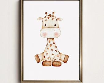 Baby Giraffe Nursery Wall Art