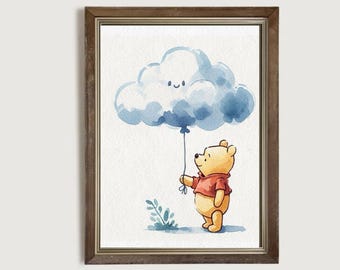 Bear Cloud Nursery Wall Art