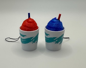 Slushie Fidgets | 3D printed blue raspberry and cherry stress relief clicker fidget toys