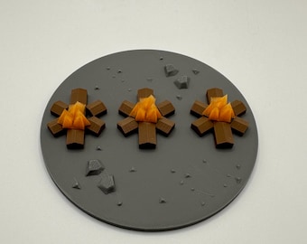 Runescape Firemaking Decoration 3D Print | 99 Firemaking skill gift display