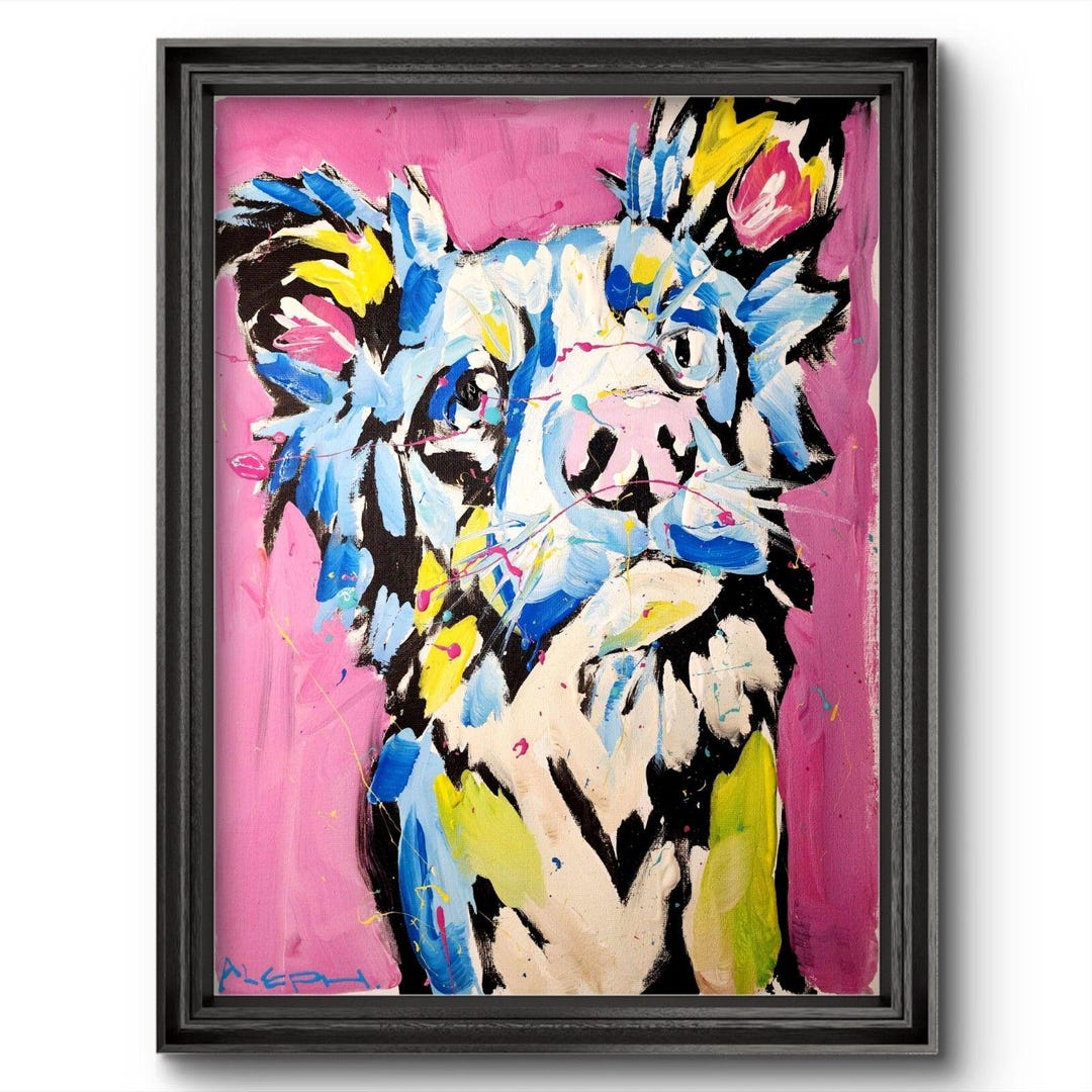 Aleph Original Art 16x12 Colorful Modern Art Acrylic Painting on Canvas ...