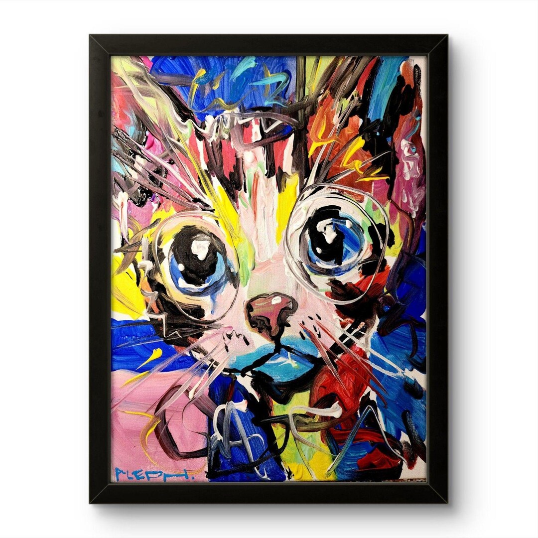 Aleph Original Art 16x12 Colorful Modern Art Acrylic Painting on Canvas ...