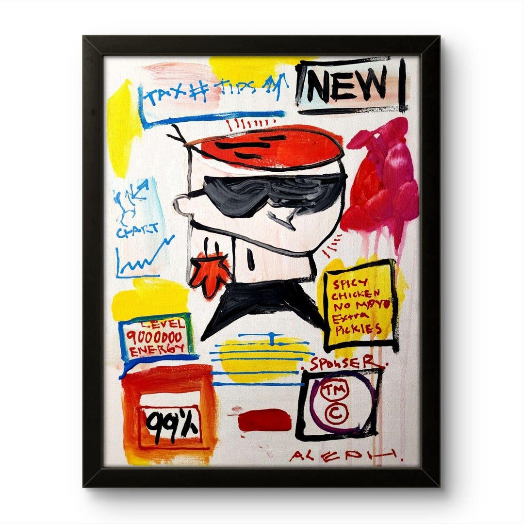 Aleph Original Art Dexter 14x11 Colorful Neo Expressionist Original ...