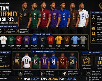 Polo personalizado para fraternidades, descuento por volumen, línea de ropa griega, nombre, número, capítulo, año de transición, polo personalizado bordado para capítulos