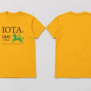 Officially Licensed Iota Phi Theta Gilded Gold IOTA Centaur Signature T-Shirt – Printed