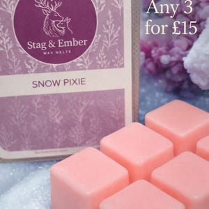 Snow Pixie Wax Melts: Sweet Candy Scent, UK Hand-poured, Long-lasting Aroma