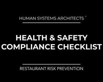 Health & Safety Compliance Checklist | Restaurant Risk Prevention System | Digital Download
