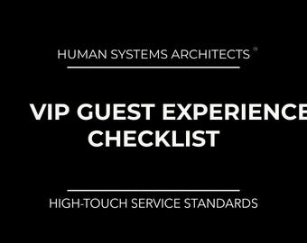 VIP Guest Experience Checklist | High-Touch Service Standards | Digital Download