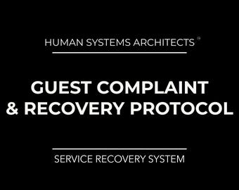 Guest Complaint & Recovery Protocol | Restaurant Service Recovery System | Digital Download
