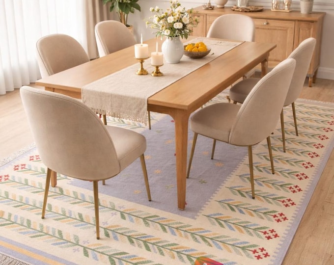 Swedish Marianne Richter Inspired kilim rug made by Rugifyin carpet