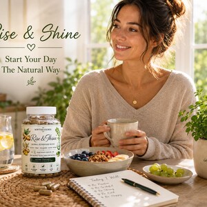 Rise & Thrive Herbal Superfood Blend Capsules | Turmeric, Ginger, Ashwagandha, Spirulina, Moringa image 7