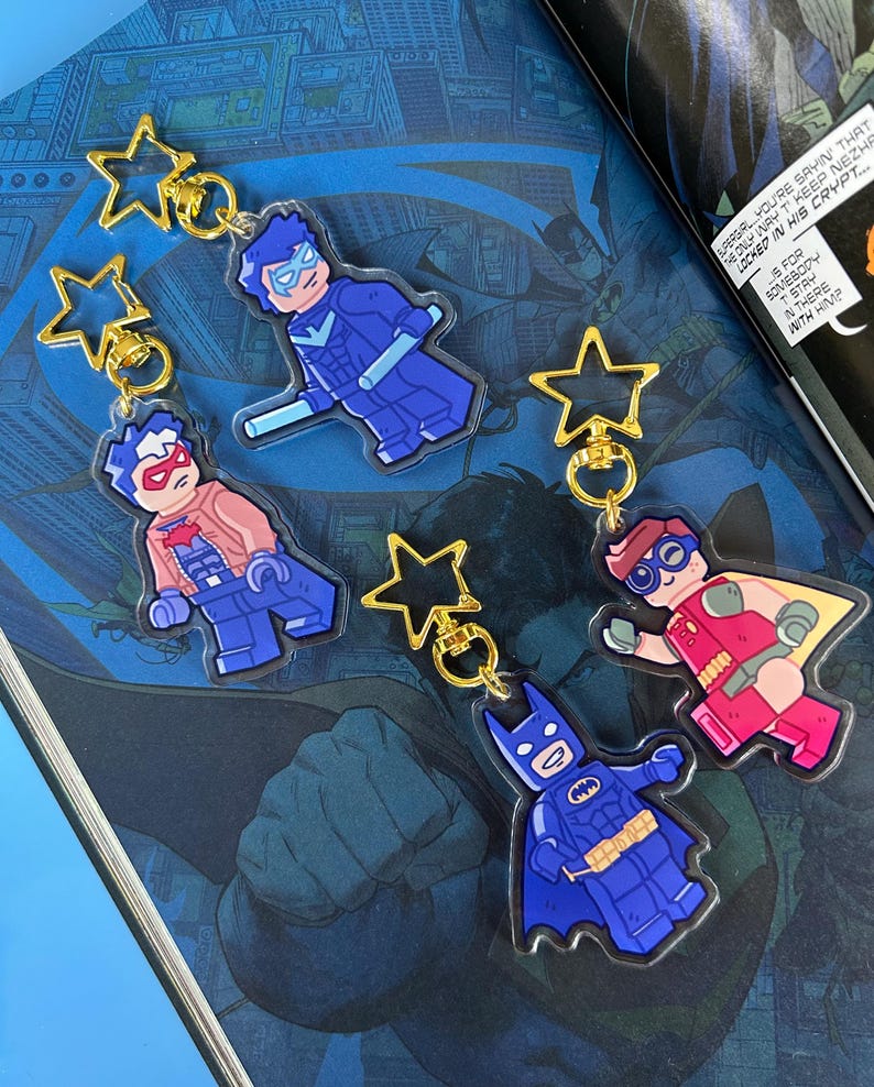 Lego DC Keychains - Etsy