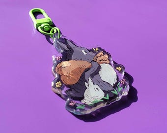 Totoro Keychain and Stickers