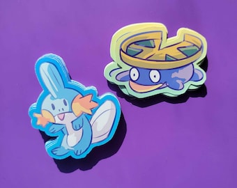 Pokemon-stickers Lotad en Mudkip