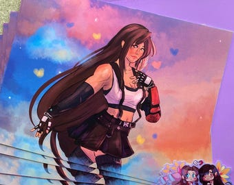 FF7 Tifa Art Print and Stickers
