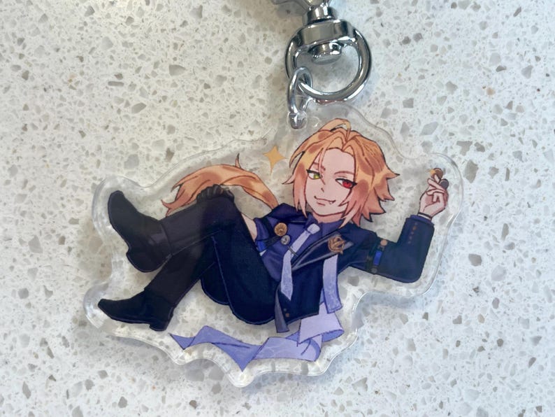 Zenless Zone Zero Aryclic Keychains - Lycon, Hugo Vlad, Manato, and Lighter ZZZ Keychain image 3