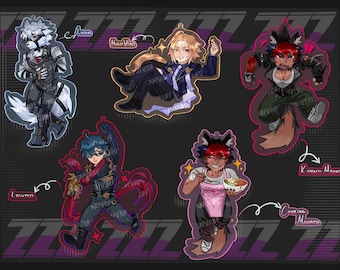 Zenless Zone Zero Aryclic Keychains - Lycon, Hugo Vlad, Manato, and Lighter ZZZ Keychain