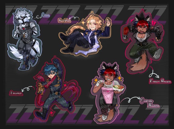 Zenless Zone Zero Aryclic Keychains - Lycon, Hugo Vlad, Manato, and Lighter ZZZ Keychain