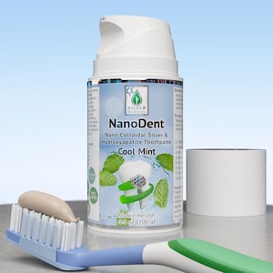 NanoDent - All-Natural Colloidal Silver and Nano-hydroxyapatite Toothpaste