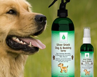 Silver Shield Dog & Bedding Spray - Deodorizing Sanitizer with Colloidal Silver for Dogs