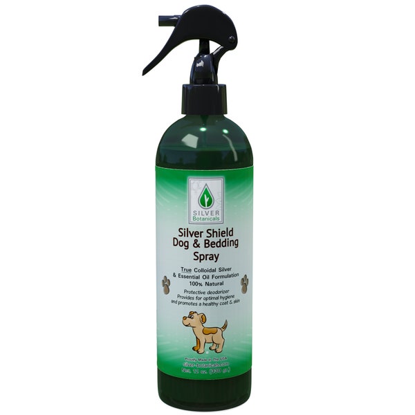 Silver Shield Dog & Bedding Spray - Deodorizing Sanitizer with Colloidal Silver for Dogs