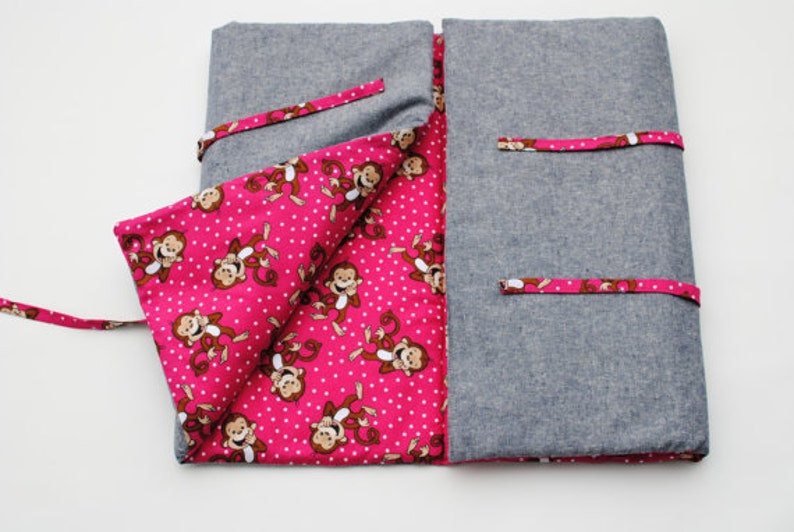 Monkey Nap Mat Girls Nap Mat Pink Children Sleeping Mat Kids Etsy