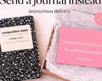 Diario anónimo de regalo, regalo divertido para personas que comparten demasiada información, envía un diario en su lugar, regalo de broma para un amigo, regalo mezquino, regalo único y divertido