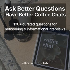 Coffee Chat Question Guide | Networking Questions | Interview Questions | Career Development | Job Search | Consulting Finance Recruiting