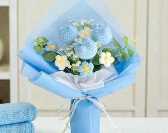 Tulip  Flower crochet Bouquet – Thoughtful Birthday Gift for Her, Forever Yarn Flowers, Keepsake Arrangement.