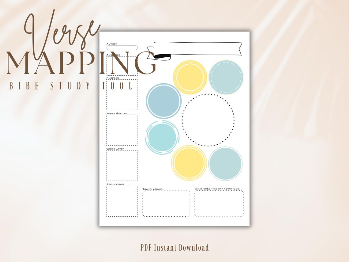 Bible Verse Mapping Digital Instant Download Scripture Map Study Tool ...