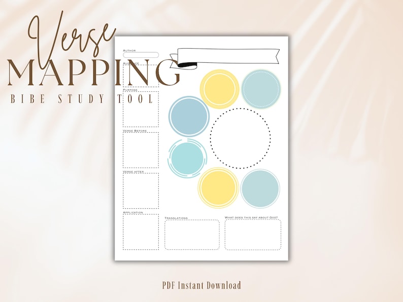 Bible Verse Mapping Digital Instant Download Scripture Map Study Tool ...