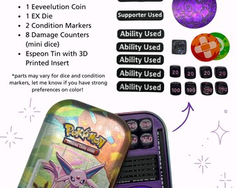 Pokémon Mini Tin With 3D Printed Inserts - Prismatic Eeveelutions