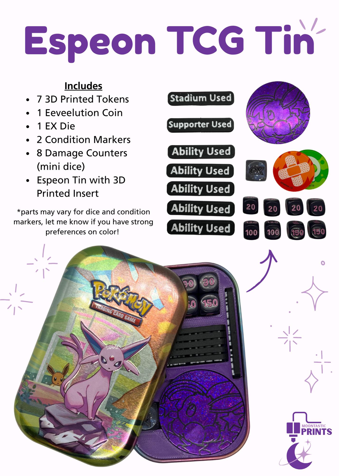 Pokémon Mini Tin With 3D Printed Inserts - Prismatic Eeveelutions