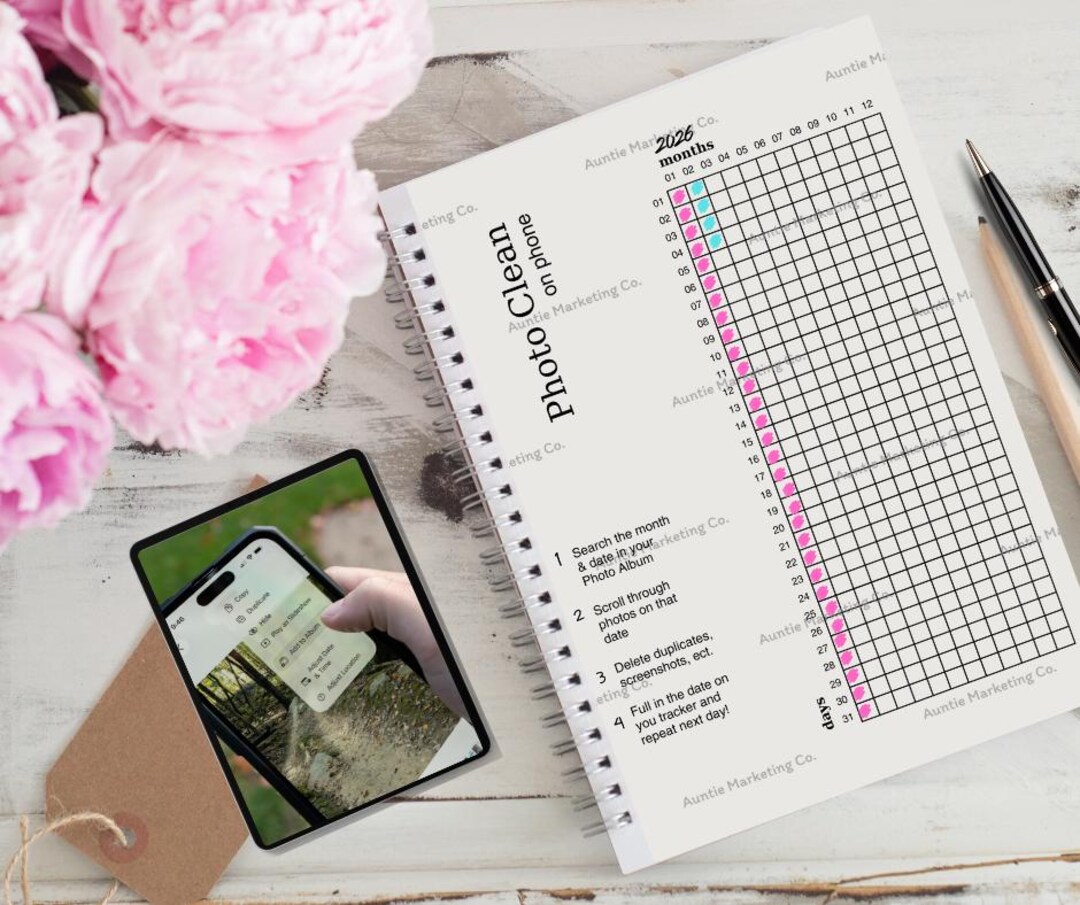 Photo Clean Tracker Printable 2026 - Etsy