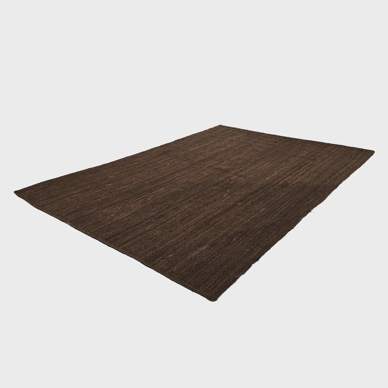 Handmade Brown Jute custom area Rug: Braided Natural Fiber Runner image 5