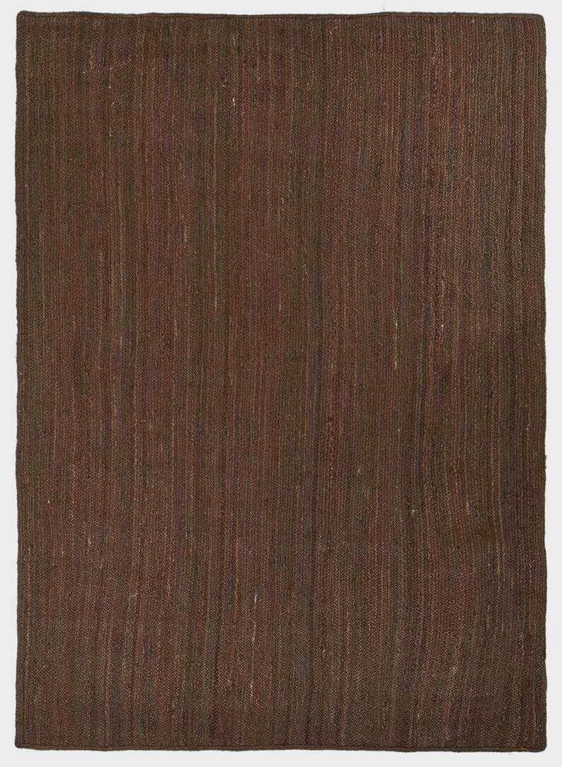 Handmade Brown Jute custom area Rug: Braided Natural Fiber Runner image 3